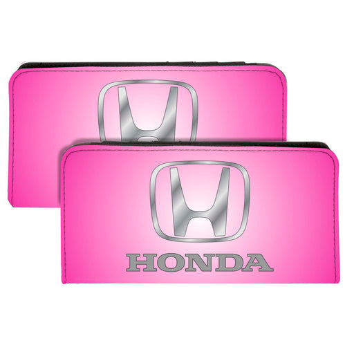 Canvas Snap Wallet - Honda Logo Pink Silver-Fade Canvas Snap Wallets Honda   