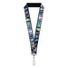 MARVEL UNIVERSE Lanyard - 1.0" - CAPTAIN AMERICA Poses Bold Text Outline Overlay Lanyards Marvel Comics   