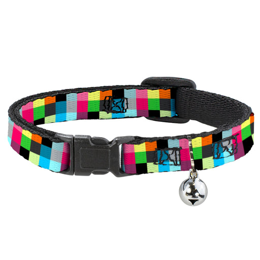 Cat Collar Breakaway - Checker Bright Pastel Breakaway Cat Collars Buckle-Down   