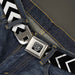 BD Wings Logo CLOSE-UP Full Color Black Silver Seatbelt Belt - Chevron2 White/Black Webbing Seatbelt Belts Buckle-Down   