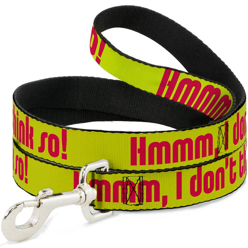 Dog Leash - HMMM, I DON'T THINK SO! Yellow/Pink Dog Leashes Buckle-Down   