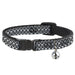 Cat Collar Breakaway - Owls Monogram Black White Breakaway Cat Collars Buckle-Down   