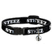 Cat Collar Breakaway - STEEZ Black White Breakaway Cat Collars Buckle-Down   