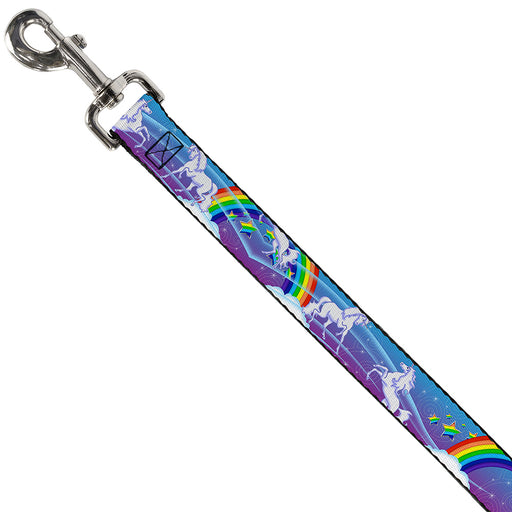 Dog Leash - Unicorns/Rainbows/Stars Blue/Rainbow/White Dog Leashes Buckle-Down   