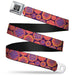 BD Wings Logo CLOSE-UP Full Color Black Silver Seatbelt Belt - Boho Mandala Purples/Oranges/Pinks Webbing Seatbelt Belts Buckle-Down   