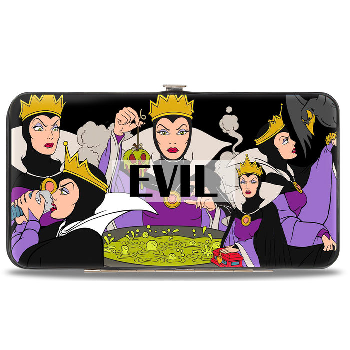 Hinged Wallet - Snow White's EVIL QUEEN Poses Collage Black Hinged Wallets Disney   