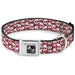 Dog Bone Seatbelt Buckle Collar - Skull Yard Red/White Seatbelt Buckle Collars Buckle-Down   