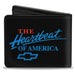 Bi-Fold Wallet - Chevy Bowtie THE HEARTBEAT OF AMERICA Black White Red Blue Bi-Fold Wallets GM General Motors   