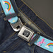 BD Wings Logo CLOSE-UP Full Color Black Silver Seatbelt Belt - Unicorns/Rainbow/Star Baby Blue/Pink/Yellow Webbing Seatbelt Belts Buckle-Down   