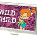 Business Card Holder - SMALL - Pebbles Winking Pose WILD CHILD FCG Pink Black White Business Card Holders The Flintstones   