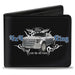 Bi-Fold Wallet - FORD 4x4 TRUCKING-RULE THE OFF-ROAD Black White Blue Grays Bi-Fold Wallets Ford   
