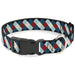 Plastic Clip Collar - Diamond Plaid Blues/Khaki/Red Plastic Clip Collars Buckle-Down   