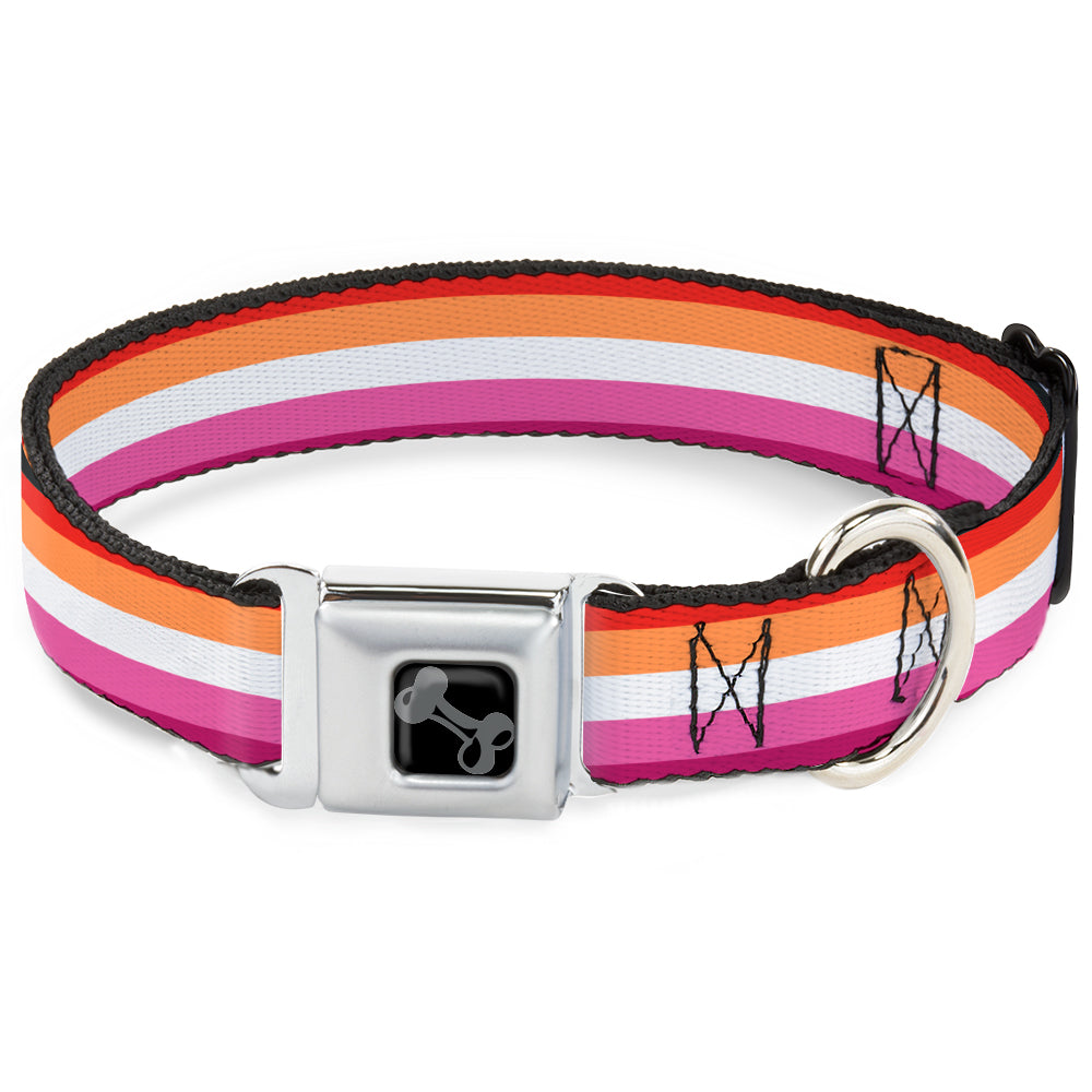 Purse Strap - Flag Lesbian Five Stripe Oranges White Pinks