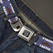 BD Wings Logo CLOSE-UP Full Color Black Silver Seatbelt Belt - Mustache 'Stache-Tastic Webbing Seatbelt Belts Buckle-Down   