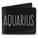 Bi-Fold Wallet - Zodiac AQUARIUS Symbol Black White Bi-Fold Wallets Buckle-Down   