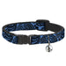 Cat Collar Breakaway - Bandana Skulls Baby Blue Black Breakaway Cat Collars Buckle-Down   