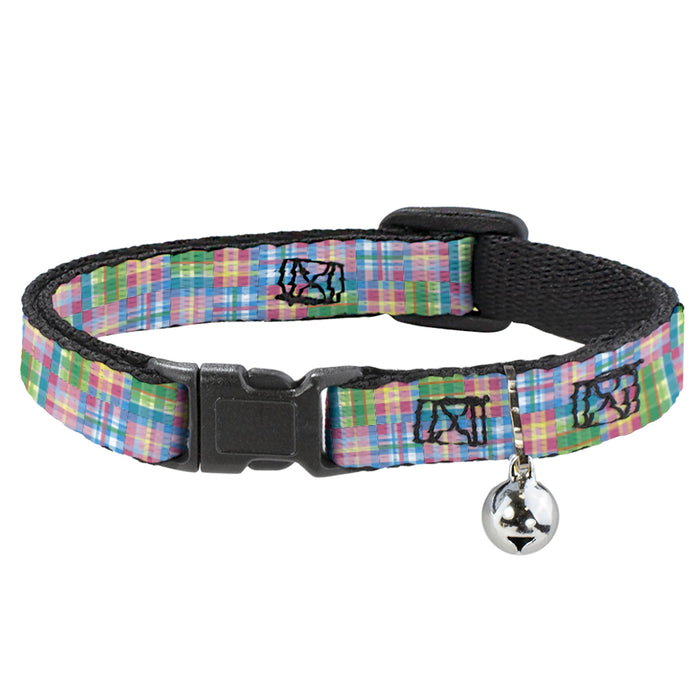 Cat Collar Breakaway - Madras Plaid Pink Breakaway Cat Collars Buckle-Down   