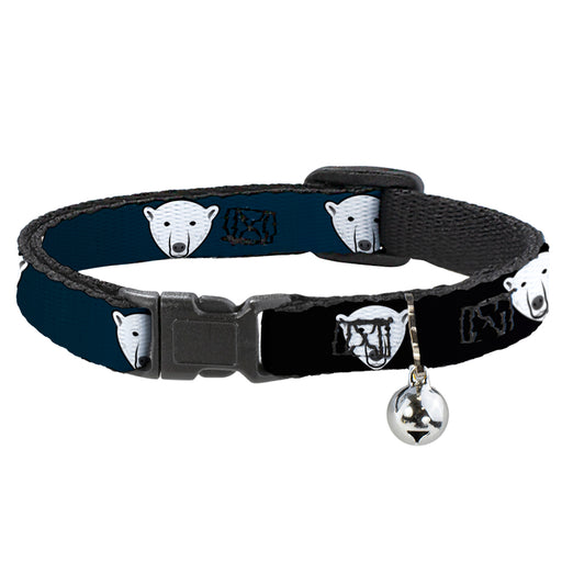 Cat Collar Breakaway - Polar Bear Repeat Black Blue Fade Breakaway Cat Collars Buckle-Down   