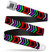 BD Wings Logo CLOSE-UP Full Color Black Silver Seatbelt Belt - Arrows Black/Multi Color Webbing Seatbelt Belts Buckle-Down   