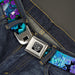 BD Wings Logo CLOSE-UP Full Color Black Silver Seatbelt Belt - TJ-Fairy Blue Hair Webbing Seatbelt Belts Buckle-Down   