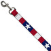 Dog Leash - Stars & Stripes Ribbon Red/Blue/White Dog Leashes Buckle-Down   