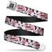 BD Wings Logo CLOSE-UP Full Color Black Silver Seatbelt Belt - Angry Bunnies Gray/Pinks Webbing Seatbelt Belts Buckle-Down   