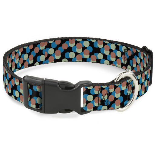 Plastic Clip Collar - Polka Dots Stacked Black/Blue/Sage/Brown Plastic Clip Collars Buckle-Down   