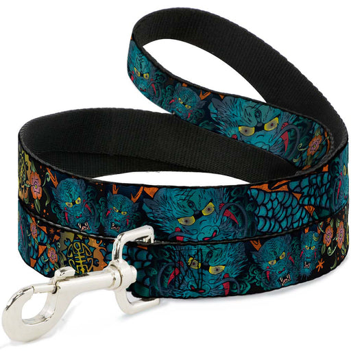 Dog Leash - Honor CLOSE-UP Black Dog Leashes Buckle-Down   