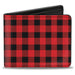 Bi-Fold Wallet - Buffalo Plaid Black Red Bi-Fold Wallets Buckle-Down   