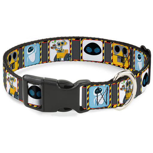 Plastic Clip Collar - WALL-E & EVE Pose/Face Hazard Blocks Gray/Yellow/Black Plastic Clip Collars Disney   