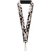 Lanyard - 1.0" - Flying Pigs Black White Pink Lanyards Buckle-Down   