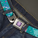 Princess Gem CLOSE-UP Full Color Purple Seatbelt Belt - Little Mermaid Silhouette Scenes PART OF YOUR WORLD Blues Webbing Seatbelt Belts Disney   