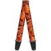 Guitar Strap - Vivid Hot Wings Stacked Guitar Straps Buckle-Down   