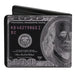 Bi-Fold Wallet - 100 Dollar Bill X-Ray Black White Bi-Fold Wallets Buckle-Down   