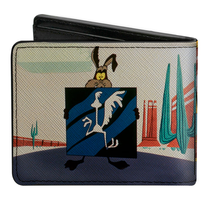 Bi-Fold Wallet - LOONEY TUNES Wile E. Coyote and Road Runner Scene Blo —  Buckle-Down