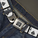 BD Wings Logo CLOSE-UP Full Color Black Silver Seatbelt Belt - Ace of Spades Webbing Seatbelt Belts Buckle-Down   