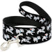 Dog Leash - Dalmatians Running/Paws Black/Gray/White/Black Dog Leashes Disney   