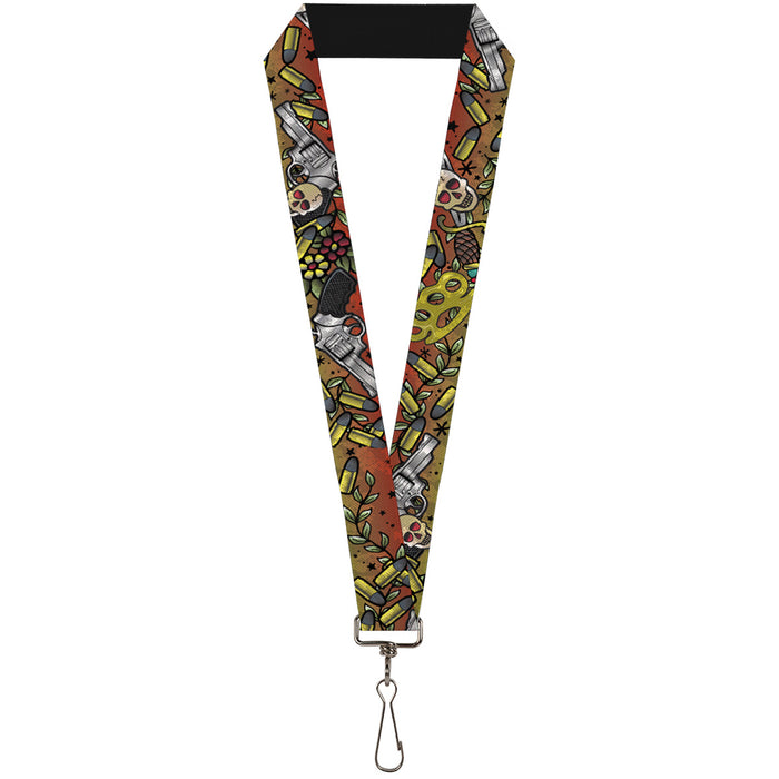 Lanyard - 1.0" - Born to Raise Hell CLOSE-UP Red Lanyards Buckle-Down   
