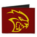Canvas Bi-Fold Wallet - Dodge Hellcat Logo + SRT Burgundy Yellow Canvas Bi-Fold Wallets Dodge   