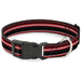 Plastic Clip Collar - Stripes Red/Black/White Plastic Clip Collars Buckle-Down   