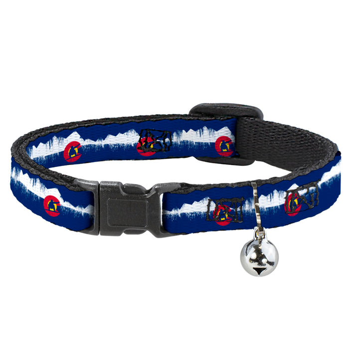 Cat Collar Breakaway - Colorado Snowboarder Snowy Mountains Weathered Breakaway Cat Collars Buckle-Down   