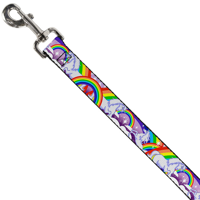 Dog Leash - Unicorns in Rainbows w/Sparkles/Purple Dog Leashes Buckle-Down   