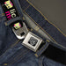 BD Wings Logo CLOSE-UP Full Color Black Silver Seatbelt Belt - LICK ME Battery Cartoon Webbing Seatbelt Belts Buckle-Down   