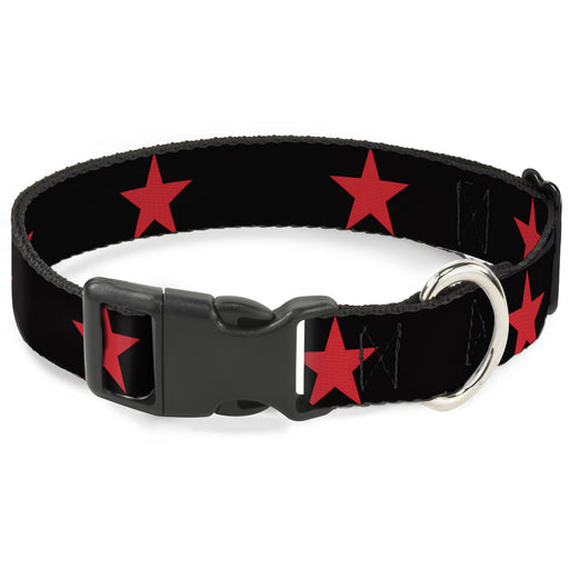 Plastic Clip Collar - Star Black/Red Plastic Clip Collars Buckle-Down   