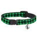 Cat Collar Breakaway - Buffalo Plaid Black Neon Green Breakaway Cat Collars Buckle-Down   