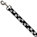 Dog Leash - Mickey Mouse Expressions Scattered Black/White Dog Leashes Disney   