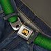 Mera Logo Full Color Black Red Gold Seatbelt Belt - MERA Bombshell Salute Pose/Scales Greens/Gold Webbing Seatbelt Belts DC Comics   