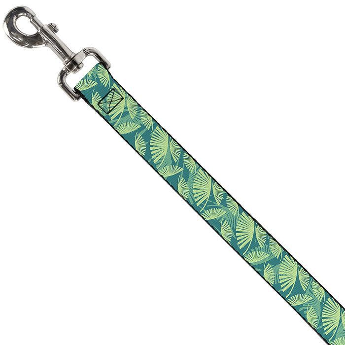 Dog Leash - Palm Leaves Stacked Pastel Greens Dog Leashes Buckle-Down   