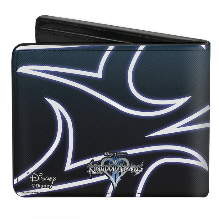Bi-Fold Wallet - Kingdom Hearts II Organization 13 Mickey Final Form Sora Pose Tribal Black White Glow Bi-Fold Wallets Disney   
