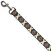 Dog Leash - Geometric Diamonds Grays/Red/Turquoise Dog Leashes Buckle-Down   